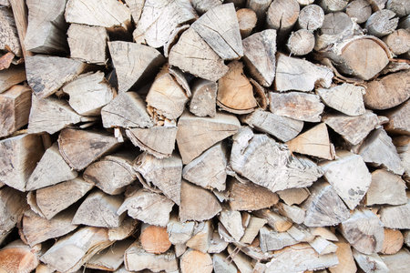 a pile of dry wood の写真素材