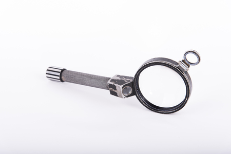 Magnifying glass on a white background, expert tools. Ukraineの写真素材
