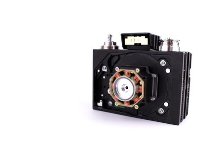 Camera in steampunk style made by hand from different parts and accessoryの写真素材
