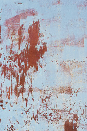 Detail of the old painted metal surface with clear surface structure, background