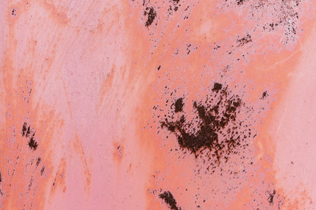 Detail of the old painted metal surface with clear surface structure, background