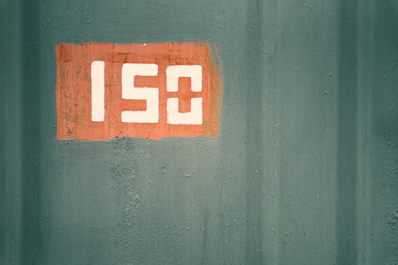 Detail of the old painted metal surface with clear surface structure, backgroundの写真素材