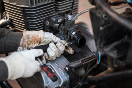 Caring and maintain for an old motorcycle, retro