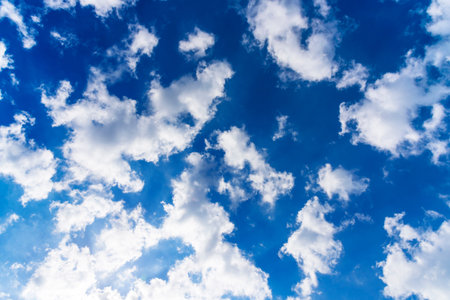 Summer cloudy sky over the Black Sea, natural background. Ukraine