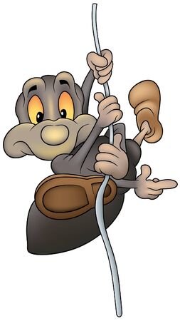 Spider Mountaineer 2  - cartoon illustration as vectorのイラスト素材