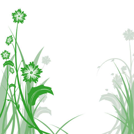 Green Spring Meadow - illustration as vectorのイラスト素材