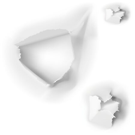 Holes in paper - colored illustration as vectorのイラスト素材
