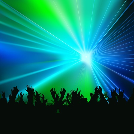 Disco Lights 05 - colored background illustration with laser effect as vectorのイラスト素材