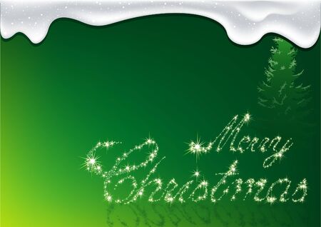 Green Christmas - Greeting Card - background illustrationのイラスト素材