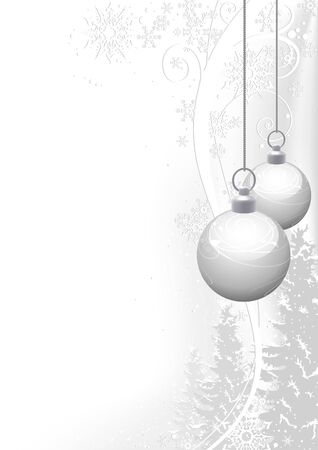 White Christmas and winter floral - background illustrationのイラスト素材