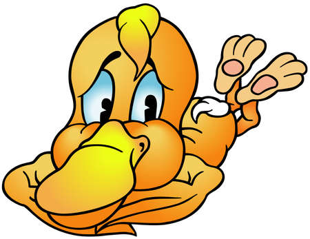 Laying Duck  のイラスト素材