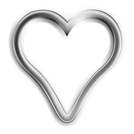 Silver Heart - colored illustration, vectorのイラスト素材