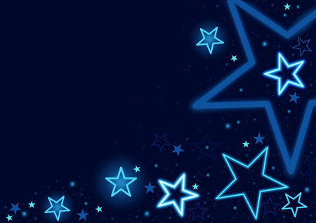 Blue Stars Background - Abstract illustration.