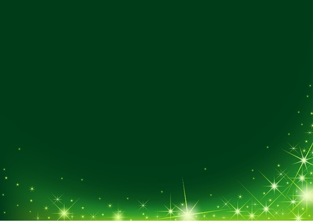 Starry Background - Green Background and Stars as Illustration, Vectorのイラスト素材
