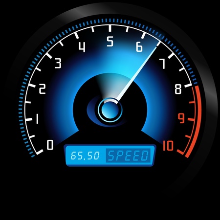 Speedometer - Colored Illustrationのイラスト素材
