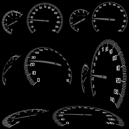 Speedometer Set - Illustration, Vectorのイラスト素材