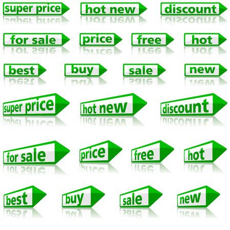 Business Labels - Set of Illustrations, Vectorのイラスト素材