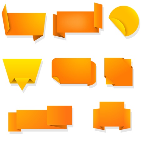 Labels - orange collectionのイラスト素材