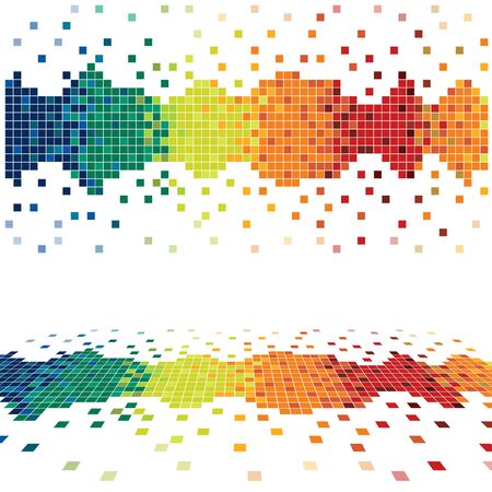 Colorful Pixelsのイラスト素材