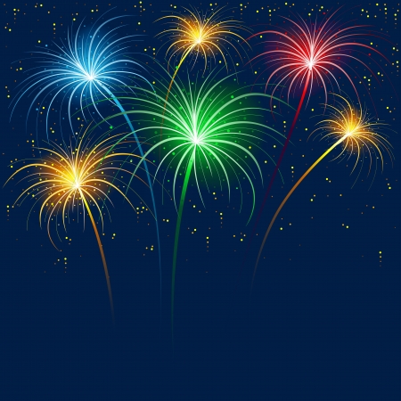 Fireworks - Holiday Background のイラスト素材