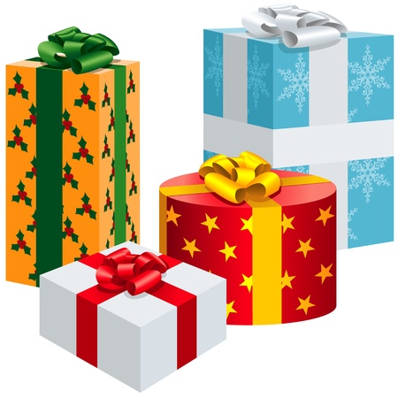 Gift Boxes - colorful setのイラスト素材