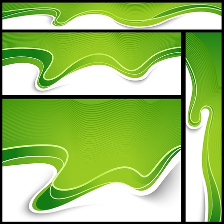 Abstract Backgrounds - 4 Bannersのイラスト素材
