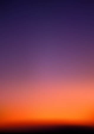 Sunrise - Red Sky And Violet Iris - Colored Background Illustration, Vector