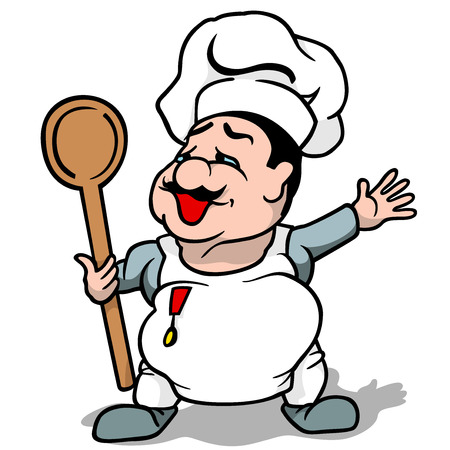 Cook  Colored Cartoon Illustration Vectorのイラスト素材