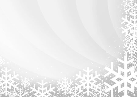 Gray Xmas Background with Snowflakes - Illustration, Vectorのイラスト素材