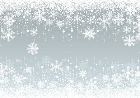 Snowflakes Winter Background - Christmas Illustration, Vectorのイラスト素材