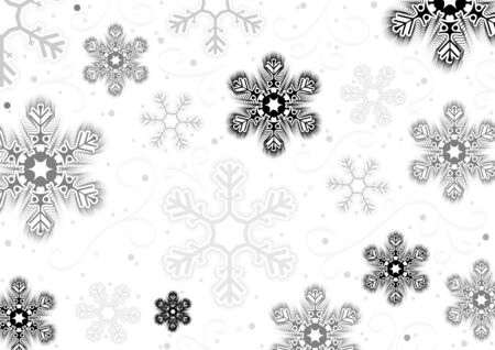 Christmas Snowflakes Background - Abstract Effective Illustration, Vectorのイラスト素材
