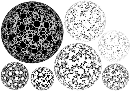 Dotted Spherical Shapes - Design Element Illustration, Vectorのイラスト素材
