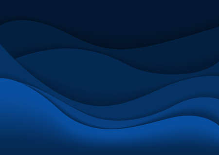 Blue Abstract Background with Curves Lines and Shadows - Illustration for Website Design, Booklet and Brochureのイラスト素材