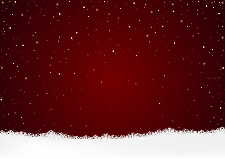 Christmas Background and White Snow with Falling Flakes - Illustrationのイラスト素材