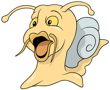 Water Snail - Colored Cartoon Illustration, Vectorのイラスト素材