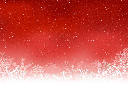 Christmas Snowflakes Background - Colored Illustration, Vectorのイラスト素材