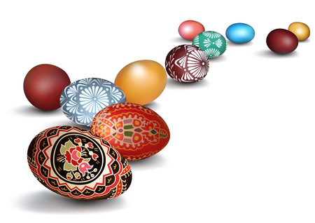 Easter design with Eggs and Shadows vector illustrationのイラスト素材