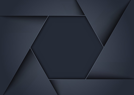Metallic Gray Background Formed as Hexagonal Shape - Abstract Geometrical Illustration, Vector Graphicのイラスト素材