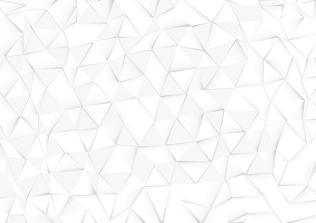 Abstract White Paper Triangle Background with 3D Shadows - Detailed Illustration, Vectorのイラスト素材