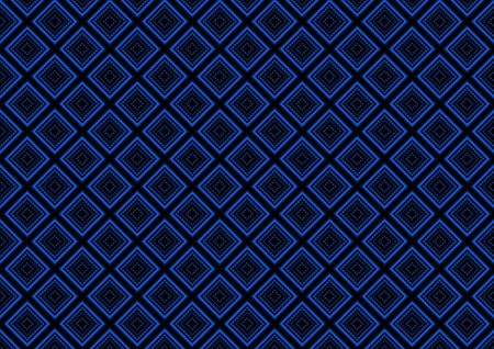 Blue Seamless Geometric Pattern Background - Abstract Squared Illustration, Vector