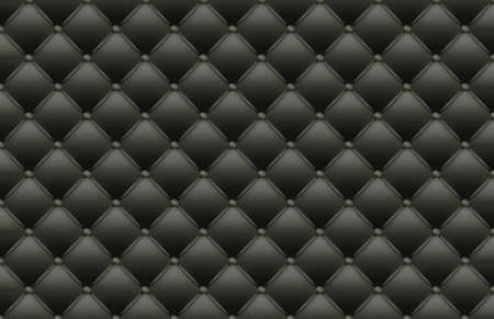 Black Texture of the Leather Quilted Skin - Background Illustration, Vectorのイラスト素材