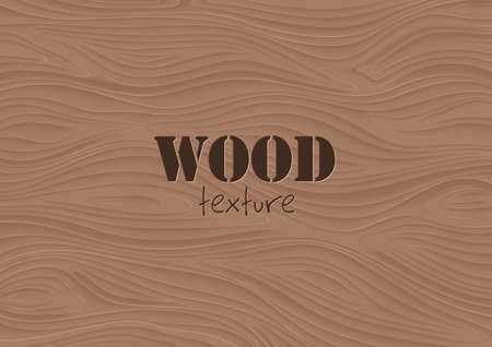 Brown Wooden Background Texture - Brown Wavy Background with Annual Rings, Vector Illustrationのイラスト素材