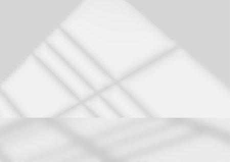 White Room with Shadow from the Light from the Window - Abstract Background in Gray Colors as Illustration, Vectorのイラスト素材