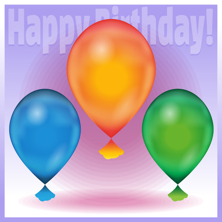 Vector color image festive air balloons. Symbol of celebration and fun for greeting card. Element for composition. Happy Birthday.のイラスト素材