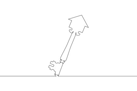 One continuous line. One continuous line drawn isolated, white background.のイラスト素材