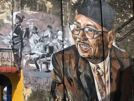 Mural of Tunku Abdul Rahman.のeditorial素材