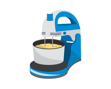 Detailed Cake Mixer with the Dough Illustrationのイラスト素材