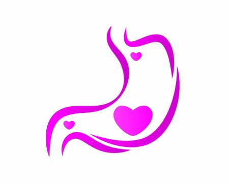 Healthy Stomach and Digestion Flow Symbolのイラスト素材