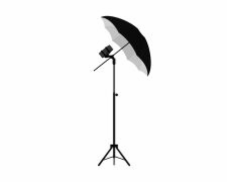 Photography and Videography Lighting Studio or Umbrella Light Stand Illustrationのイラスト素材
