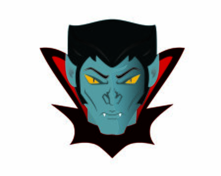 Dracula or Vampire Face Illustrationのイラスト素材